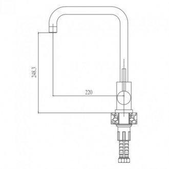 Смеситель для кухни Haiba HB70304-4 сталь матовая