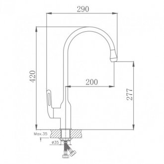 Смеситель для кухни Haiba HB71825-5 золото матовое