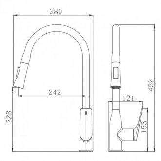 Смеситель для кухни Haiba HB73816 хром