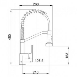 Смеситель для кухни Haiba HB73826-7 черный матовый