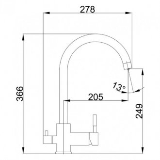 Смеситель для кухни Haiba HB76819-5 золото матовое