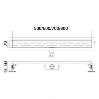 Душевой лоток Haiba HB91500-3 серый