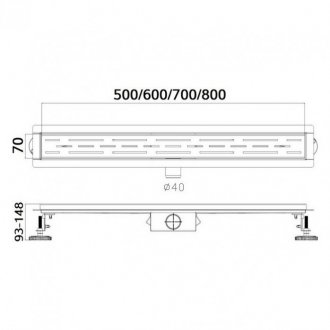 Душевой лоток Haiba HB91800-3 серый