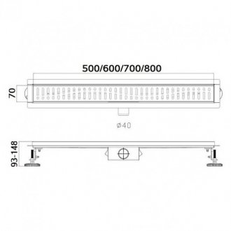 Душевой лоток Haiba HB93800-7 черный