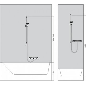 Душевая штанга со шлангом Hansgrohe Crometta 85 Unica 27614000