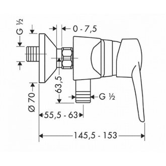 Смеситель для душа Hansgrohe Metropol 14610000