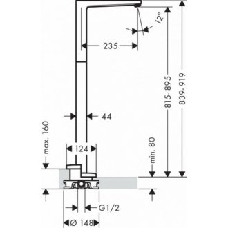 Смеситель для ванны Hansgrohe Metropol 32531000