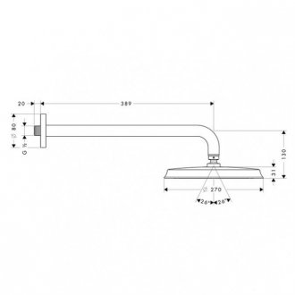 Верхний душ Hansgrohe Raindance Classic 240 27424090