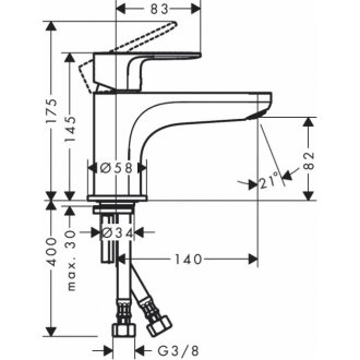 Смеситель для ванны Hansgrohe Rebris S 72434000