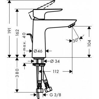 Смеситель для раковины Hansgrohe Talis E 110 Cool Start 71713000