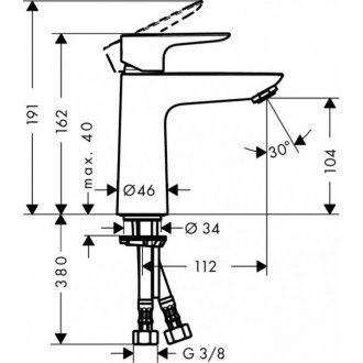 Смеситель для раковины Hansgrohe Talis E 110 Cool Start 71714000