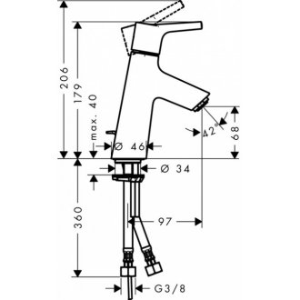 Смеситель для раковины Hansgrohe Talis S 80 Cool Start 72013000