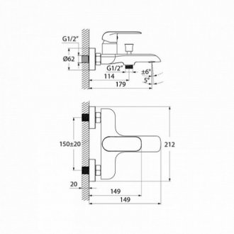 Смеситель для ванны Iddis Calipso CALSB00i02WA