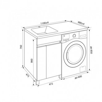 Мебель для ванной Iddis Optima Home 110 см с дверцами левосторонняя