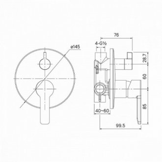 Смеситель для душа Iddis Sena SENSB00i67