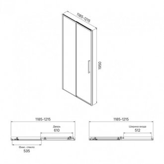 Душевая дверь Iddis Slide SLI6BS2i69 120x195