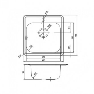 Мойка кухонная Iddis Strit STR48P0i77