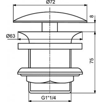Донный клапан для раковины Ideal Standard J3291AA