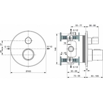 Смеситель для душа Ideal Standard Ceratherm Т100 A5813A5