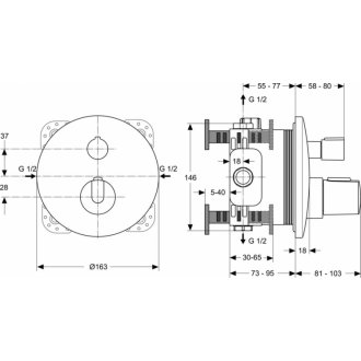 Душевая система Ideal Standard Ceratherm BD006XC 6 в 1