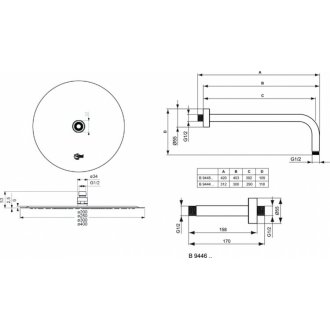Душевая система Ideal Standard Ceratherm BD006XC 6 в 1