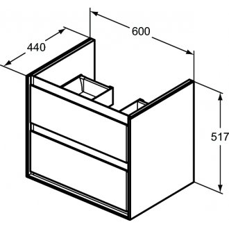 Мебель для ванной Ideal Standard Connect Air E0818 60 см со столешницей