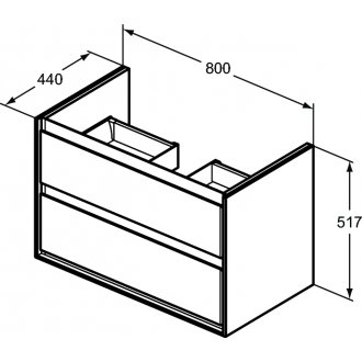 Мебель для ванной Ideal Standard Connect Air E0827 80 см со столешницей белая