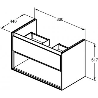 Мебель для ванной Ideal Standard Connect Air E0827 80 см белый глянец/светло-серая