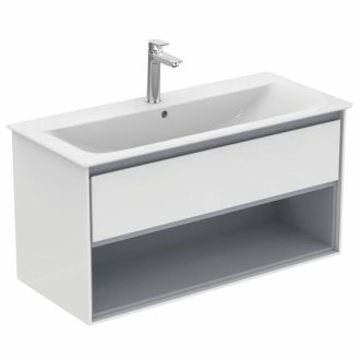 Мебель для ванной Ideal Standard Connect Air E0828 100 см белый глянец/светло-серая