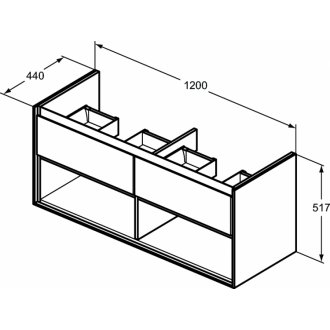 Мебель для ванной Ideal Standard Connect Air E0829 120 см белый глянец/светло-серая