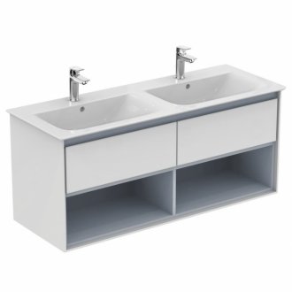 Мебель для ванной Ideal Standard Connect Air E0831 130 см белый глянец/светло-серая