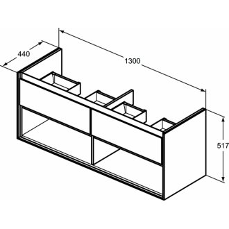 Мебель для ванной Ideal Standard Connect Air E0831 130 см белая