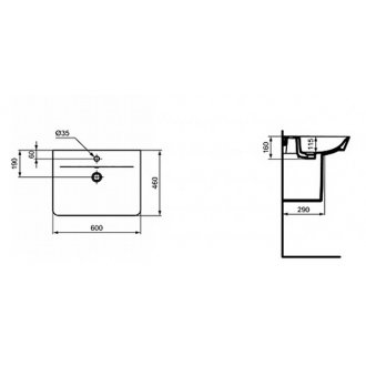 Мебель для ванной Ideal Standard Connect Air E0846 60 см белый глянец/светло-серая