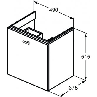 Мебель для ванной Ideal Standard Connect Space E0312 50 см серая