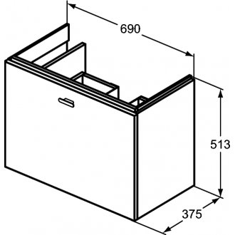 Мебель для ванной Ideal Standard Connect Space E0316 70 см белая