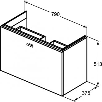 Мебель для ванной Ideal Standard Connect Space E0318 80 см серая