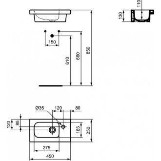 Мебель для ванной Ideal Standard Connect Space E0371 45 см белая