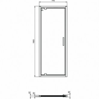 Душевая дверь Ideal Standard Connect 2 PV Pivot K9268V3 80 см