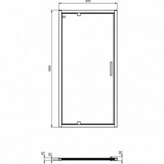 Дверь в нишу Ideal Standard Connect 2 PV Pivot K9272V3 100 см