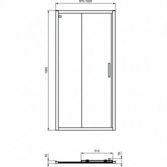 Душевая дверь Ideal Standard Connect 2 Sliding door K9273V3 100 см