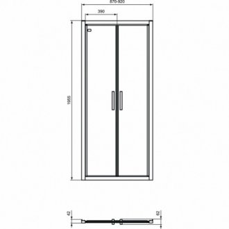 Душевая дверь Ideal Standard Connect 2 Saloon door K9296V3 90 см