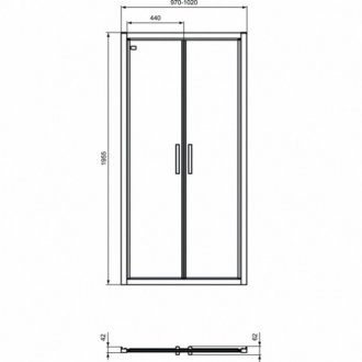Душевая дверь Ideal Standard Connect 2 Saloon door K9296V3 100 см