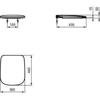 Крышка-сиденье Ideal Standard Esedra T318101 микролифт