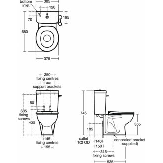 Унитаз-компакт Ideal Standard Contour 21 S304701SG1 детский