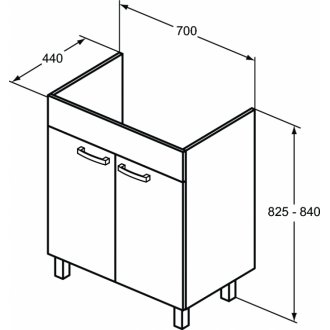 Мебель для ванной Ideal Standard Tempo E0536 70 см дуб