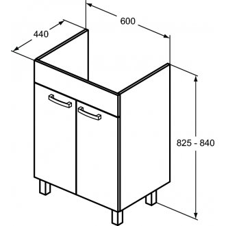 Мебель для ванной Ideal Standard Tempo E3239 60 см серый дуб