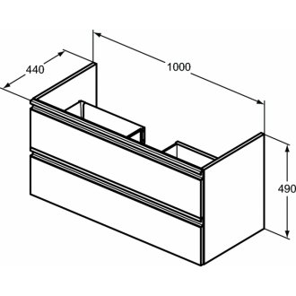 Мебель для ванной Ideal Standard Tesi T0052 100 см белая