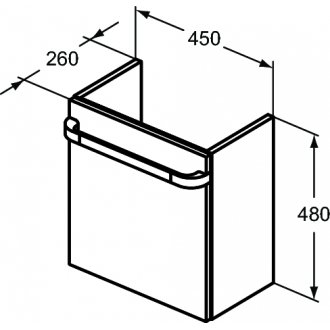 Мебель для ванной Ideal Standard Tonic II R4318 45 см светло-серая
