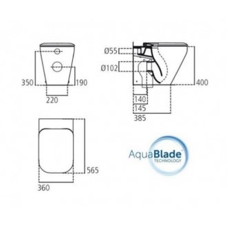 Унитаз приставной Ideal Standard Tonic II AquaBlade K317201