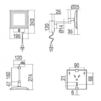 Зеркало косметическое Inda My mirror AV258CNE